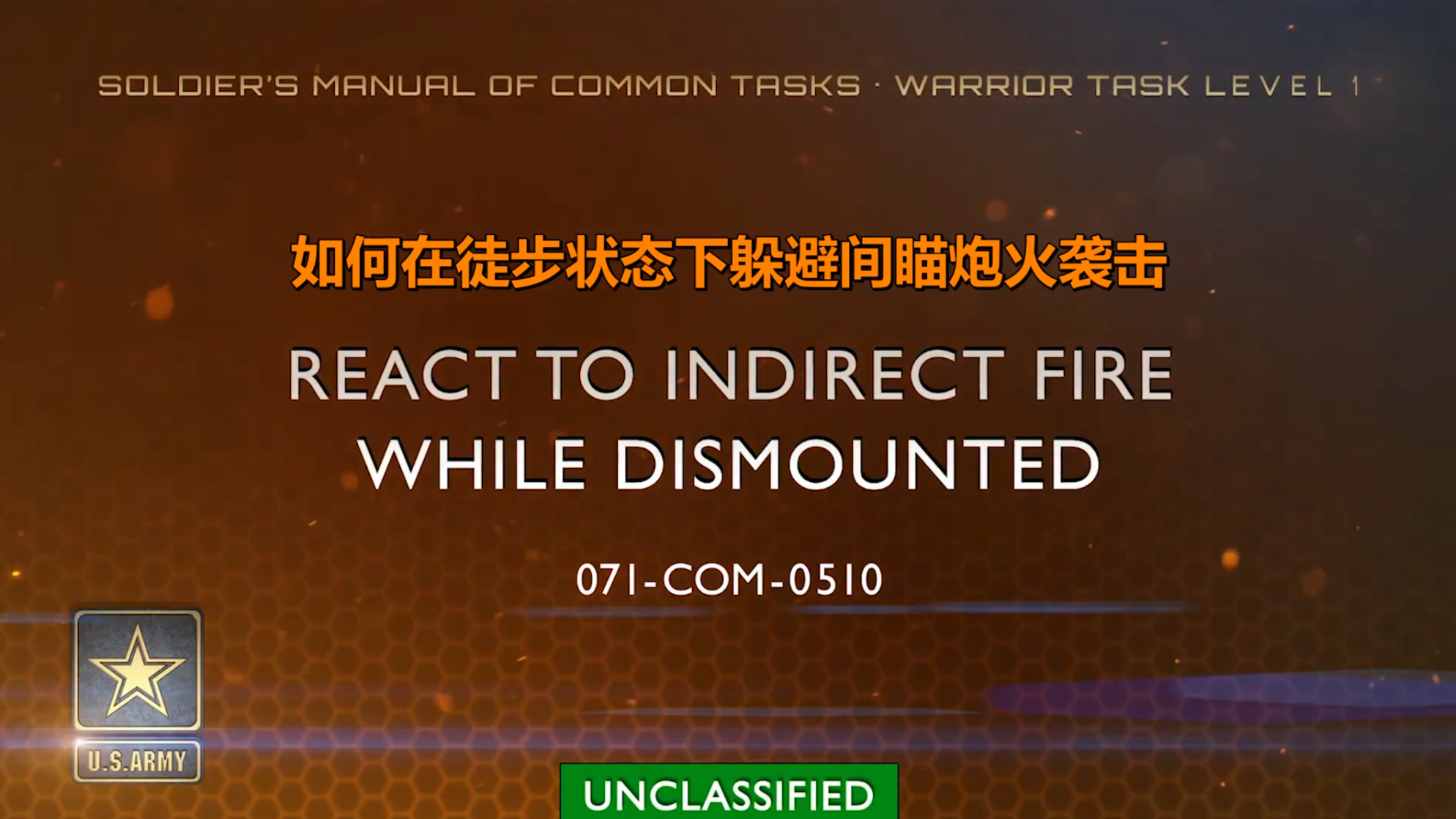【中英字幕】SMCT之如何在徒步状态下躲避间瞄炮火袭击